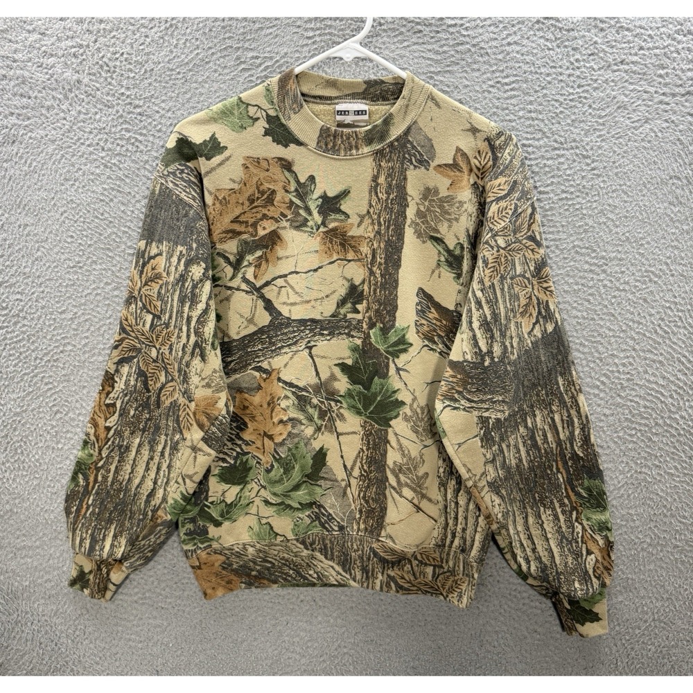 Vintage Jerzees Sweatshirt Adult Medium Crewneck Realtree Camo Made In USA 90s